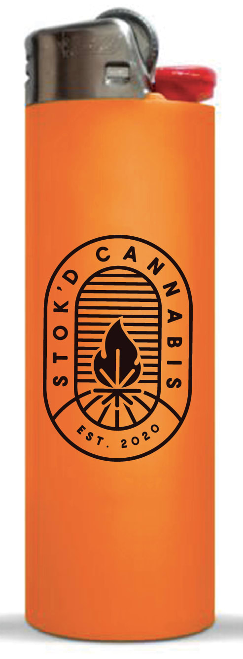 Stok'd | Stok'd BIC Oval Crest Lighter | Orange